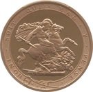 1 Sovereign - Elizabeth II (5th portrait; Garter type)