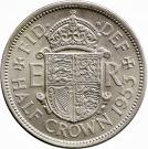 ½ Crown - Elizabeth II (1st portrait; with "BRITT:OMN")