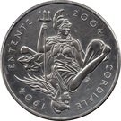 5 Pounds - Elizabeth II (4th portrait; Entente Cordiale)