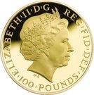 100 Pounds - Elizabeth II (1 oz Fine Gold, Year of the Horse)