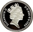 1 Pound - Elizabeth II (Royal Shield; Silver Piedfort)