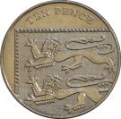 10 Pence - Elizabeth II (4th portrait; Royal Shield, non-magnetic)