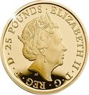 25 Pounds - Elizabeth II (¼ oz Fine Gold; Four Generations of Royalty)