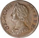 ½ Penny - George II