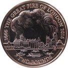 2 Pounds - Elizabeth II (5th portrait; Great Fire of London)