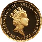 50 Pounds - Elizabeth II (3rd portrait; 1/2 oz Fine Gold)
