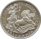 1 Pound - Elizabeth II (3rd portrait; 1/2 oz Fine Silver)
