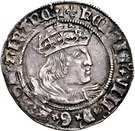1 Groat - Henry VIII (2nd coinage; Laker bust D)