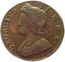 ½ Penny - George II