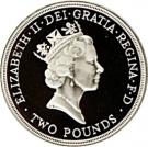 2 Pounds - Elizabeth II (World War II; Silver Piedfort)