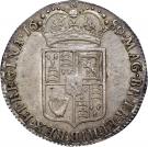 ½ Crown - William & Mary (1st busts; 2nd shield)
