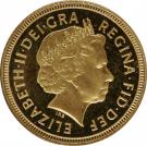 ½ Sovereign - Elizabeth II (4th portrait; Golden Jubilee)