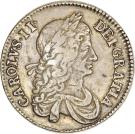 ½ Crown - Charles II (1st portrait)