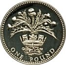 1 Pound - Elizabeth II (Scottish Thistle; Silver Proof)