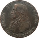 ½ Penny (Somerset - Bath / John Howard)