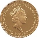 50 Pounds - Elizabeth II (3rd portrait; 1/2 oz Fine Gold)