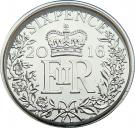 6 Pence - Elizabeth II (5th portrait; Silver)