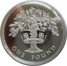 1 Pound - Elizabeth II (English Oak; Silver Proof)