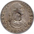 8 Reales - George III (Countermarked Coinage)