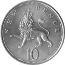 10 New Pence - Elizabeth II (2nd portrait)