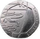 20 Pence - Elizabeth II (4th portrait; Undated mule)