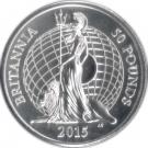 50 Pounds - Elizabeth II (5th portrait; 1 oz Fine Silver)