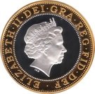 2 Pounds - Elizabeth II (Rugby World Cup; Silver Piedfort)
