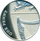 1 Penny - Elizabeth II (4th portrait; Royal Shield, Silver)
