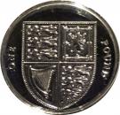 1 Pound - Elizabeth II (Royal Shield; Silver)