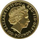 100 Pounds - Elizabeth II (4th portrait; 1 oz Fine Gold)