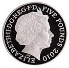 5 Pounds - Elizabeth II (White Rabbit; Silver Proof)