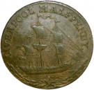 ½ Penny (Lancashire - Liverpool / Sailing Ship)