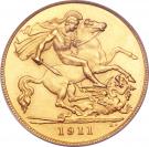 ½ Sovereign - George V