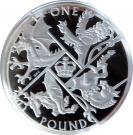 1 Pound - Elizabeth II (Last Round Pound; Silver Proof)