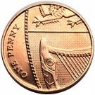 1 Penny - Elizabeth II (5th portrait; Royal Shield)