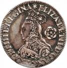 6 Pence - Elizabeth I (Milled issue; Large rose)