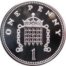 1 Penny - Elizabeth II (5th portrait; Portcullis, Silver)