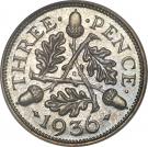 3 Pence - George V