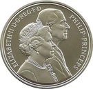 5 Pounds - Elizabeth II (Golden Wedding; Silver Proof)