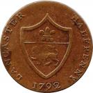 ½ Penny (Lancashire - Lancaster / John of Gaunt)