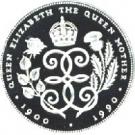 5 Pounds - Elizabeth II (Queen Mother; Silver Proof)