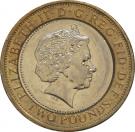 2 Pounds - Elizabeth II (4th portrait; King James Bible)