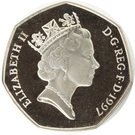 50 Pence - Elizabeth II (3rd portrait; small type, Silver Piedfort)
