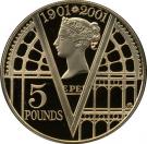 5 Pounds - Elizabeth II (Queen Victoria; Gold Proof)