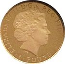 1 Pound - Elizabeth II (4th portrait; 1/20 oz Fine Gold)