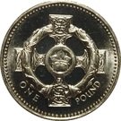 1 Pound - Elizabeth II (4th portrait; Celtic Cross)