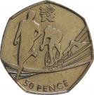 50 Pence - Elizabeth II (4th portrait; Triathlon)