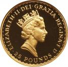 25 Pounds - Elizabeth II (3rd portrait; 1/4 oz Fine Gold)