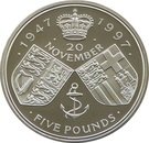 5 Pounds - Elizabeth II (Golden Wedding; Silver Proof)