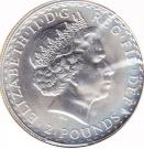 2 Pounds - Elizabeth II (4th portrait; 1 oz Fine Silver)